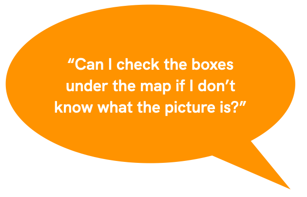 Can I check the boxes in the map? (Referring to the legend)