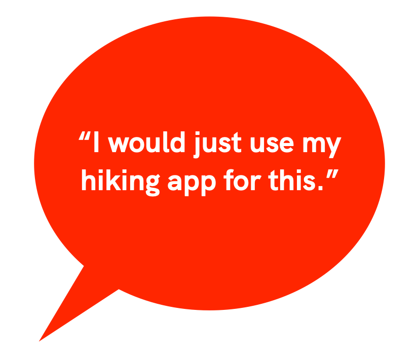 I would just use my hiking app for this